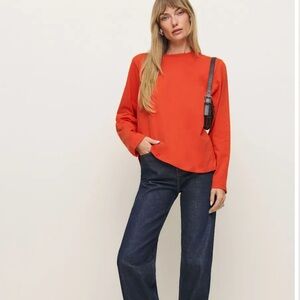 Reformation Asher oversized long sleeve tee